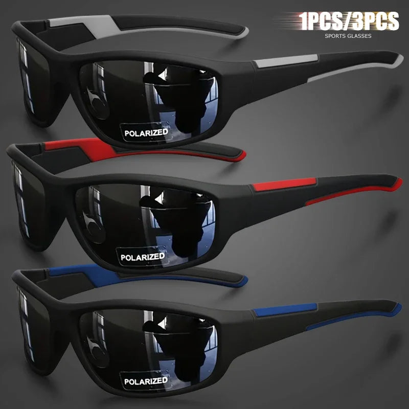 1PCS/3PCS Polarized Sport Sunglasses Men women Outdoor Unbreakable frame for Running, Fishing, Driving Goggles