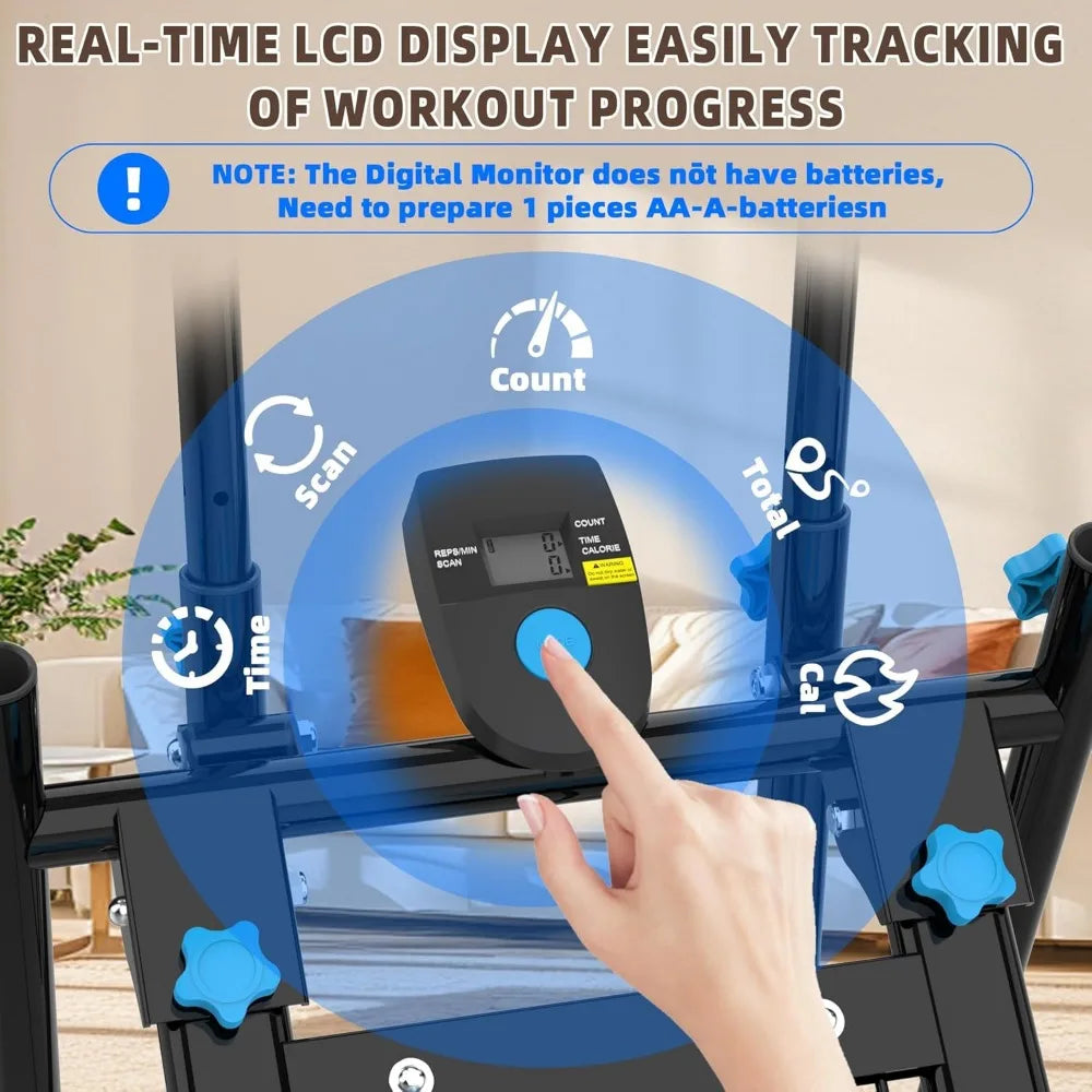 Compact Vertical Climber for Home Fitness: Foldable Stair Stepper for Total Body Cardio Workout