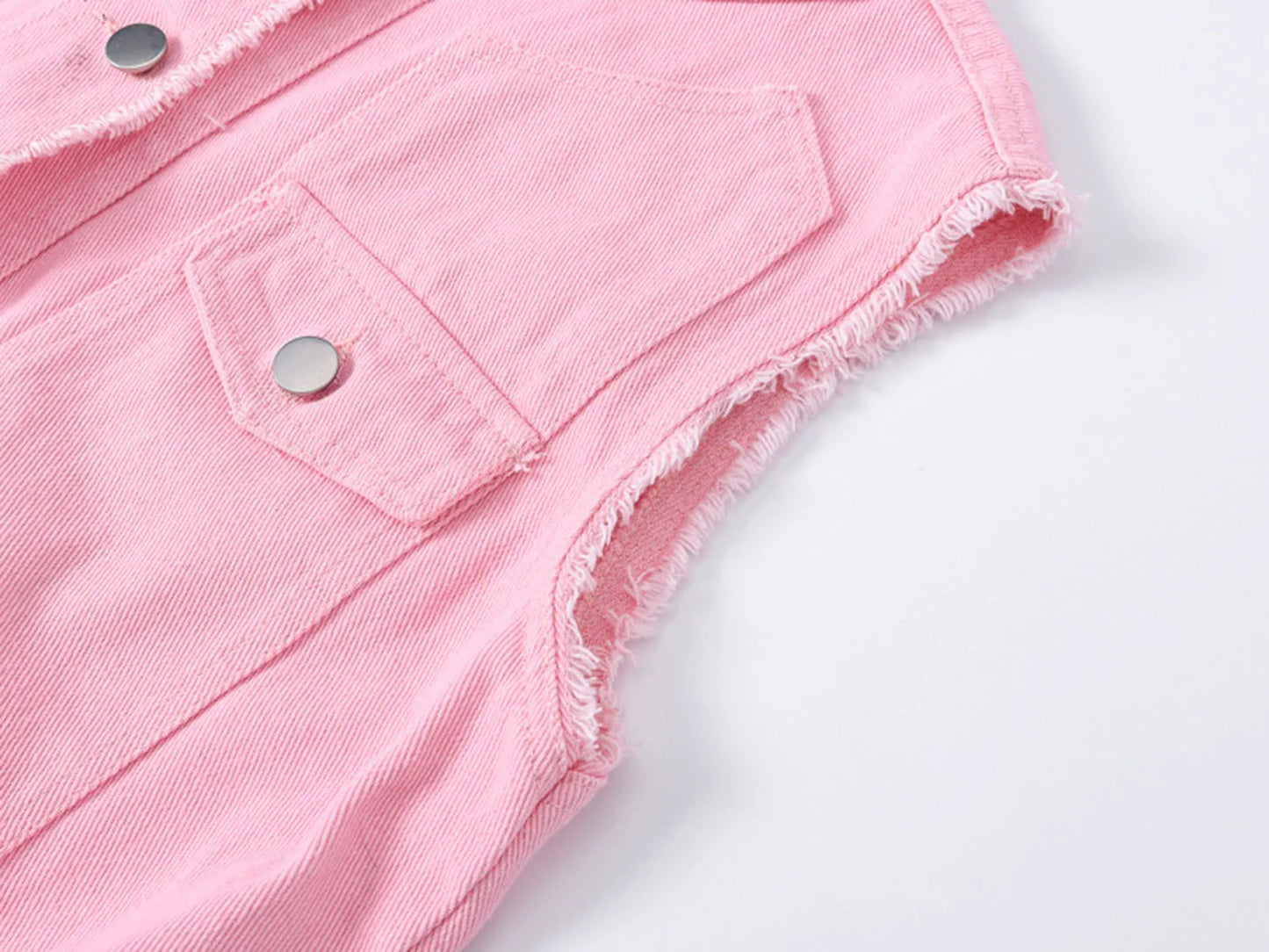 Women Candy Color Street Sleeveless Leisure Denim Vest - Women's Button Down Jean Waistcoat Outerwear Collarless Cowboy Jacket