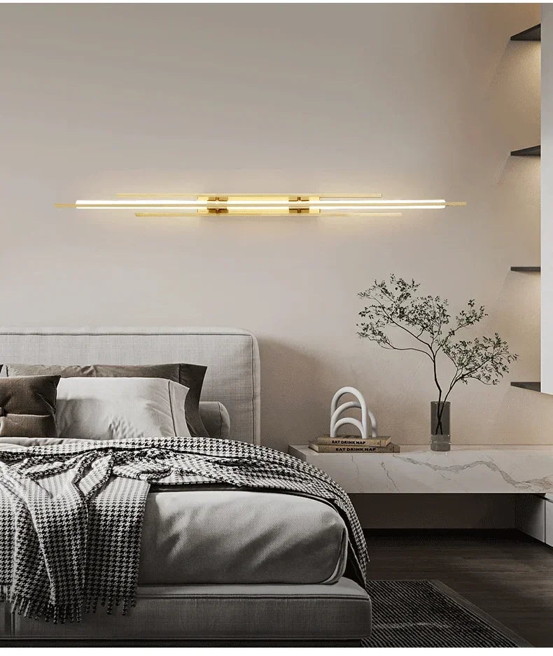 Modern LED Long Wall Lamp Bedroom Bedside Lamp LivingRoom DiningRoom Loft Wall Light Staircase Corridor Wall Sconces