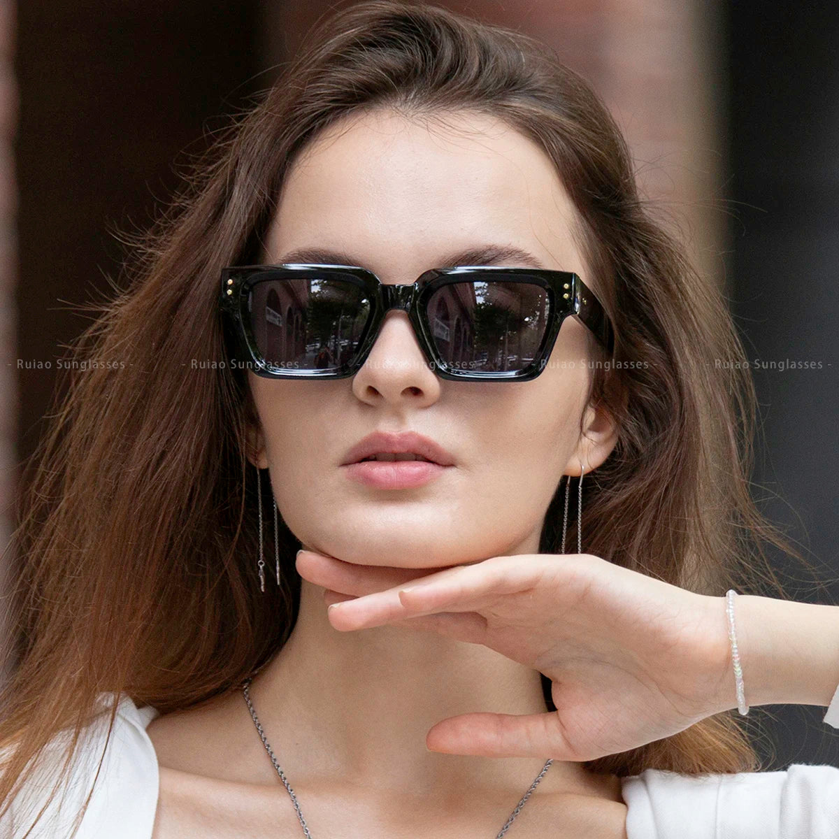 Ruiao 2025 Whole Luxury Premium Shades Designer Black Brand Sunglasses Mens Square Sun Glasses For Women