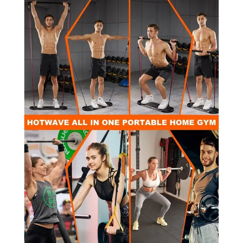 Authenticity guarantee.Portable Exercise Equipment with 16 Gym Accessories.20 in 1 Push Up Board Fitness,Resistance Bands with A