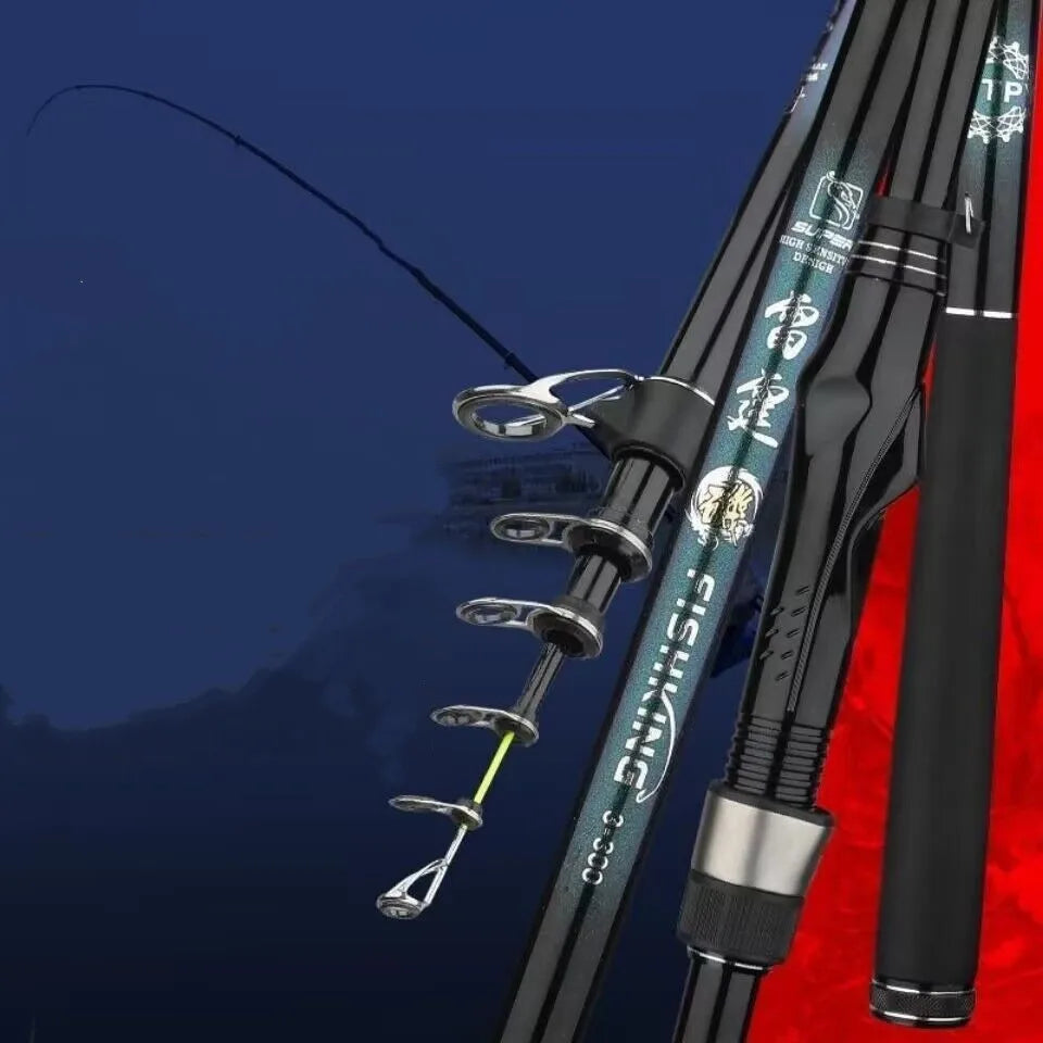 2.4M -5.4M Soft Tail Rock Fishing Rod Carbon Fishing Rod Carp Fishing Rod Feeder Telescopic Rock Fishing Rod