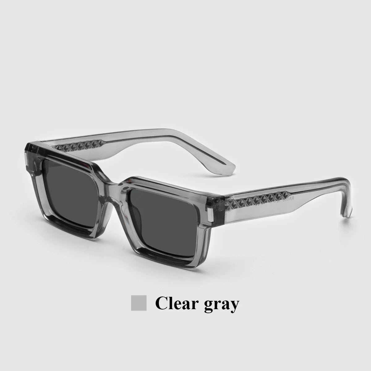 Ruiao 2025 retro black designer sunglasses vintage for women clear luxury square rectangular blue lens man UV400 high quality