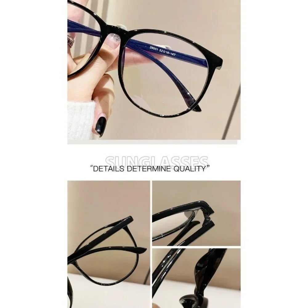 10PCS Fashion Oval Glasses  Anti Radiation Retro Eyeglasses for Woman Men  Anti Blue Light Eyewear