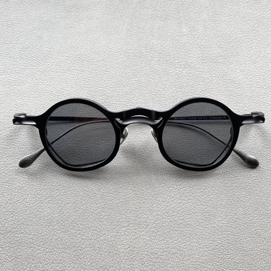 Top Quality Pure Titanium With Magnet Clip On Sunglasses Glasses For Men Women Ultra Light France Designer Round Eyewear Frame