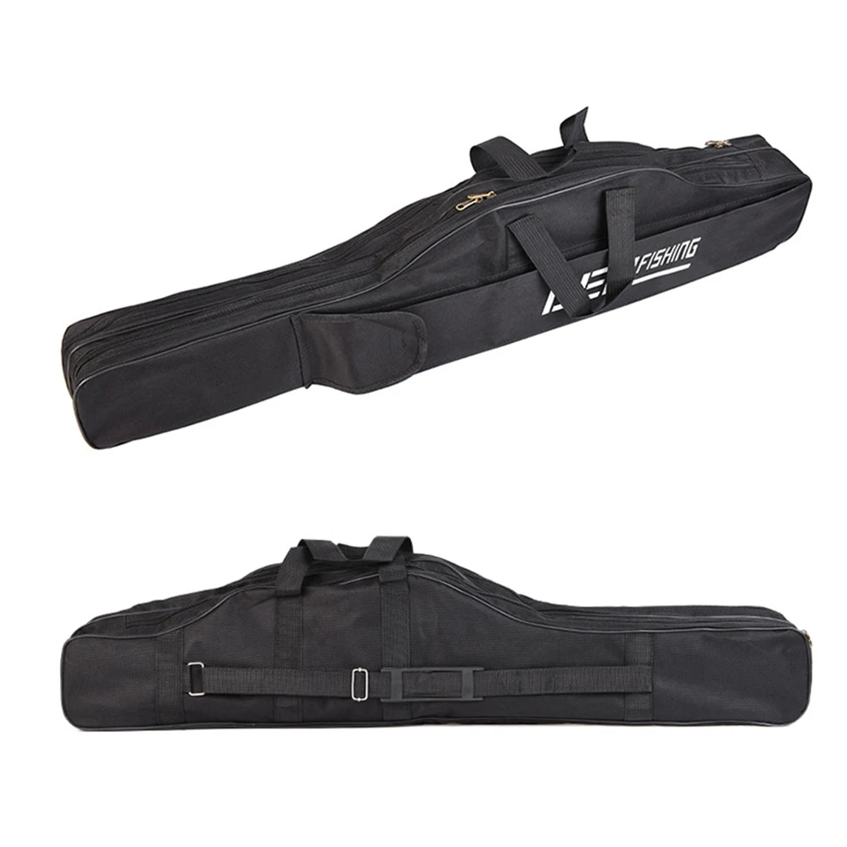 Fishing Rod Case 2 Layer Fishing Rod Bag Portable Folding Fishing Rod Carrying Bag