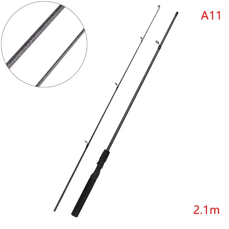 Fishing Lure Rod 1.65/1.8/2.1M Spinning Rod Fishing Rod New Design Carbon Fiber Spinning Baitcasting Fishing Pole