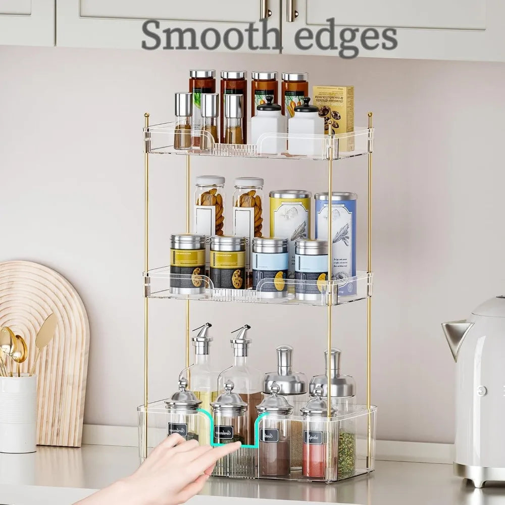 3 Tier Bathroom Countertop Organizer, Makeup Skin Care Organizer, Perfume Tray Vanity Countertop Organizer for Bathroom Countert