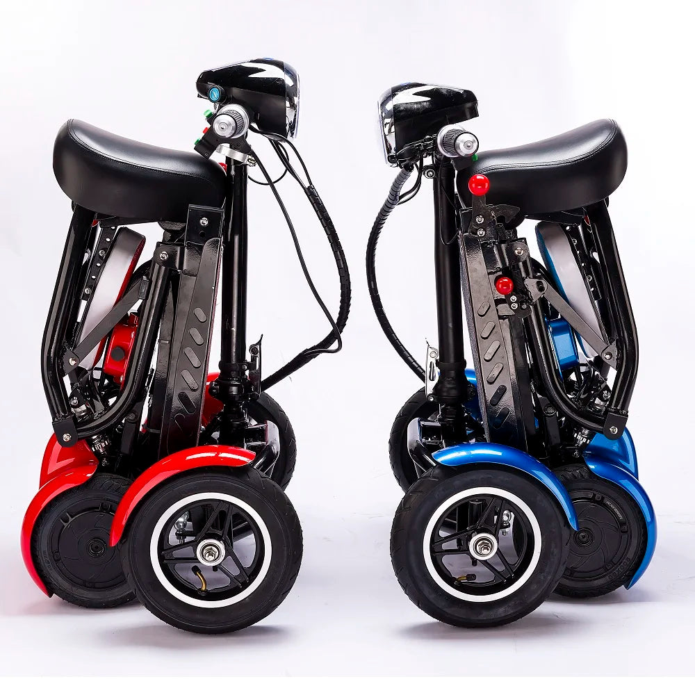 New handicapped Foldable Electric Scooter Adult Dual motor 4 Wheels Folding Electric Wheelchair Scooter For Elderly People