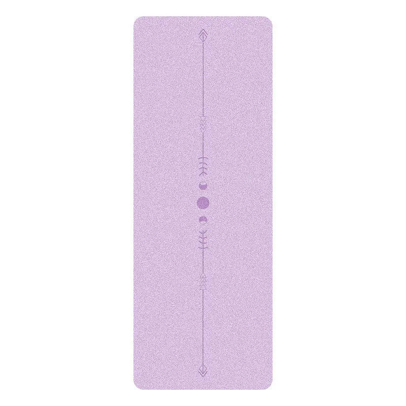 5mm Thick Yoga Mat with Textured PU Surface & Natural Rubber Base - Anti-Slip, High-Density Fitness Mat for Home/Pilates (Alignm