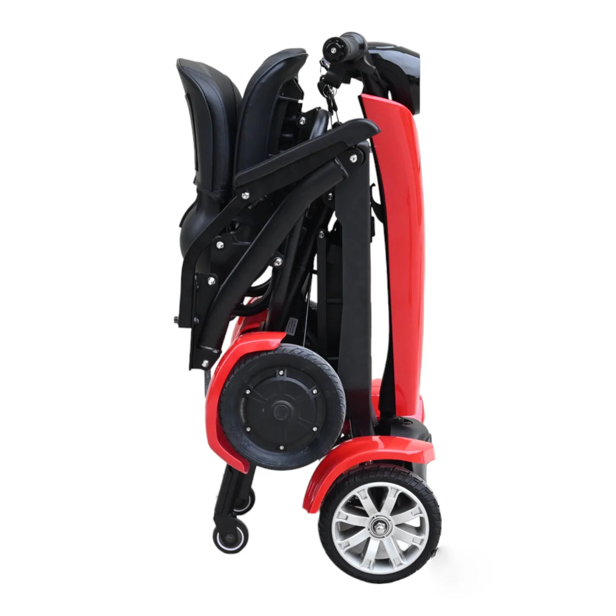 2025 max load 120kg fordable dual motor 4 wheel  portable automatic folding electric mobility scooter seniors