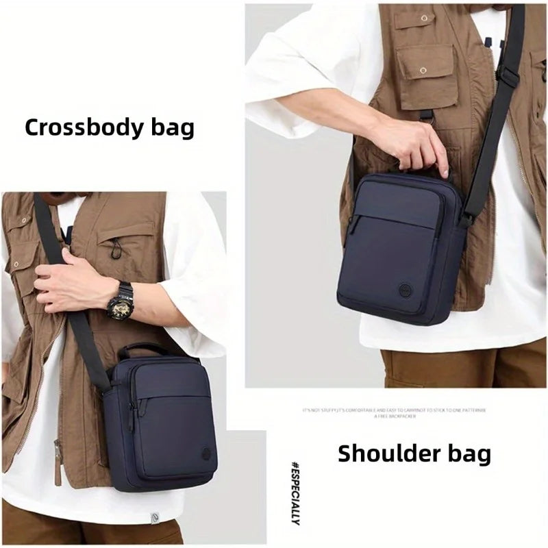 Messenger Sling Bags for Men Casual Oxford Small Zipper Crossbody Pouch Simple Mini Crossbody Phone Bag Male Side Shoulder Bag
