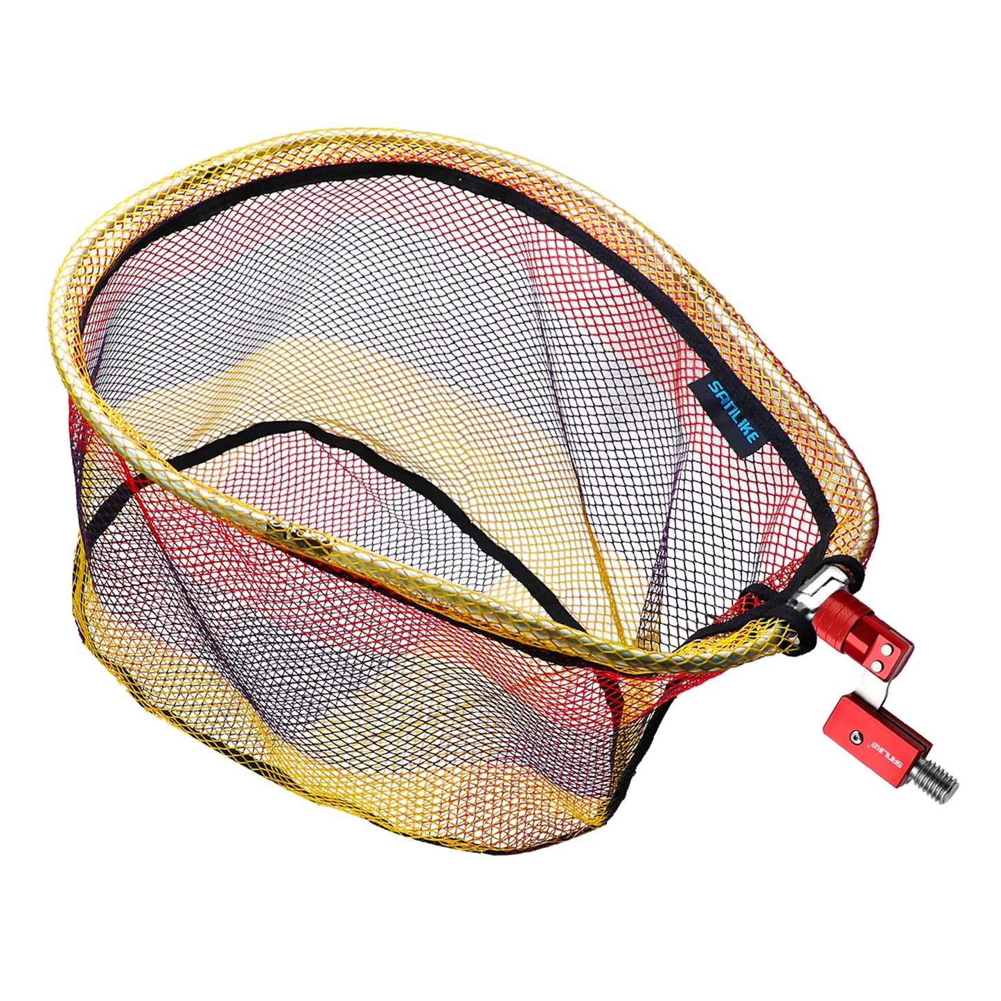 SANLIKE Color fishing net and 1/2 inch 12 mm aluminum alloy adapter foldable frame nylon dip net landing net fishing accessories