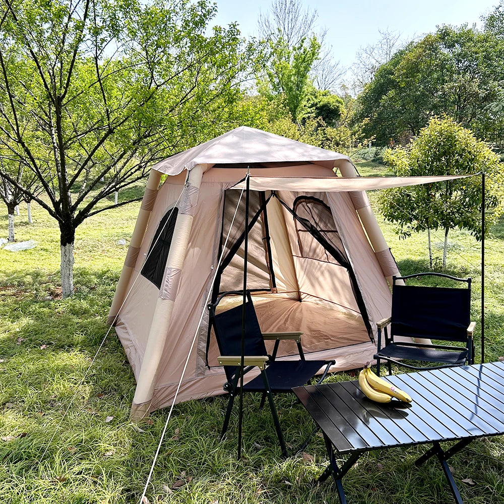 An inflatable tent, camping tent, waterproof inflatable tent, portable tent, perfect for camping, hiking and traveling