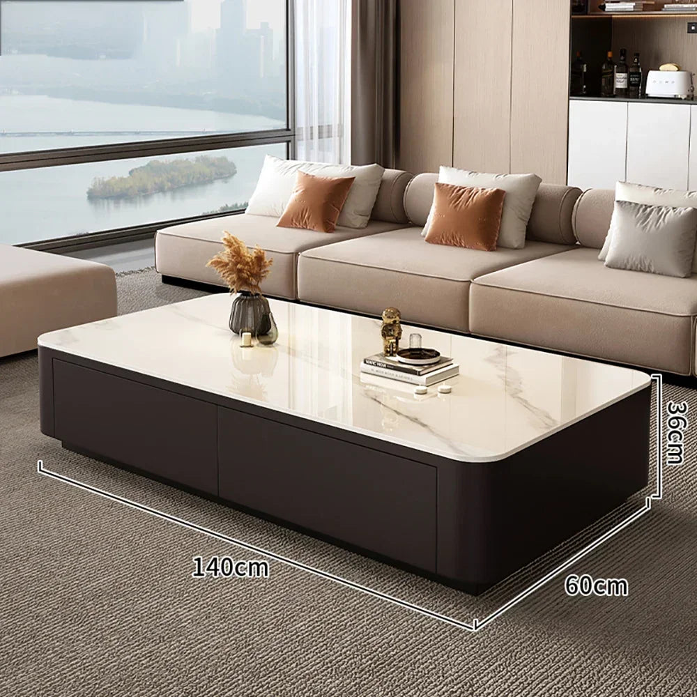 Nordic Marble Effect Coffee Tables Luxury Decor Modern Unique Coffee Tables Glam Premium Table Basses De Salon Home Furniture