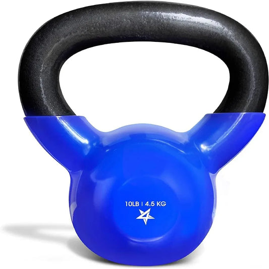 Yes4All 5100 LB Kettlebells Vinyl Coated Cast Iron for Dumbbell Weights Exercises Gym Fitness Full Body Workout Equipment Push