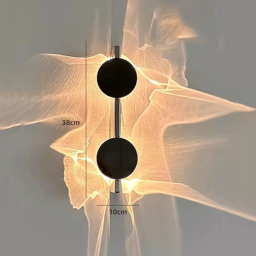 Designer Creative Art Rotating Corrugated Wall Lamp Stainless Steel Sofa Hotel Restaurant Hotel Background Wall Light