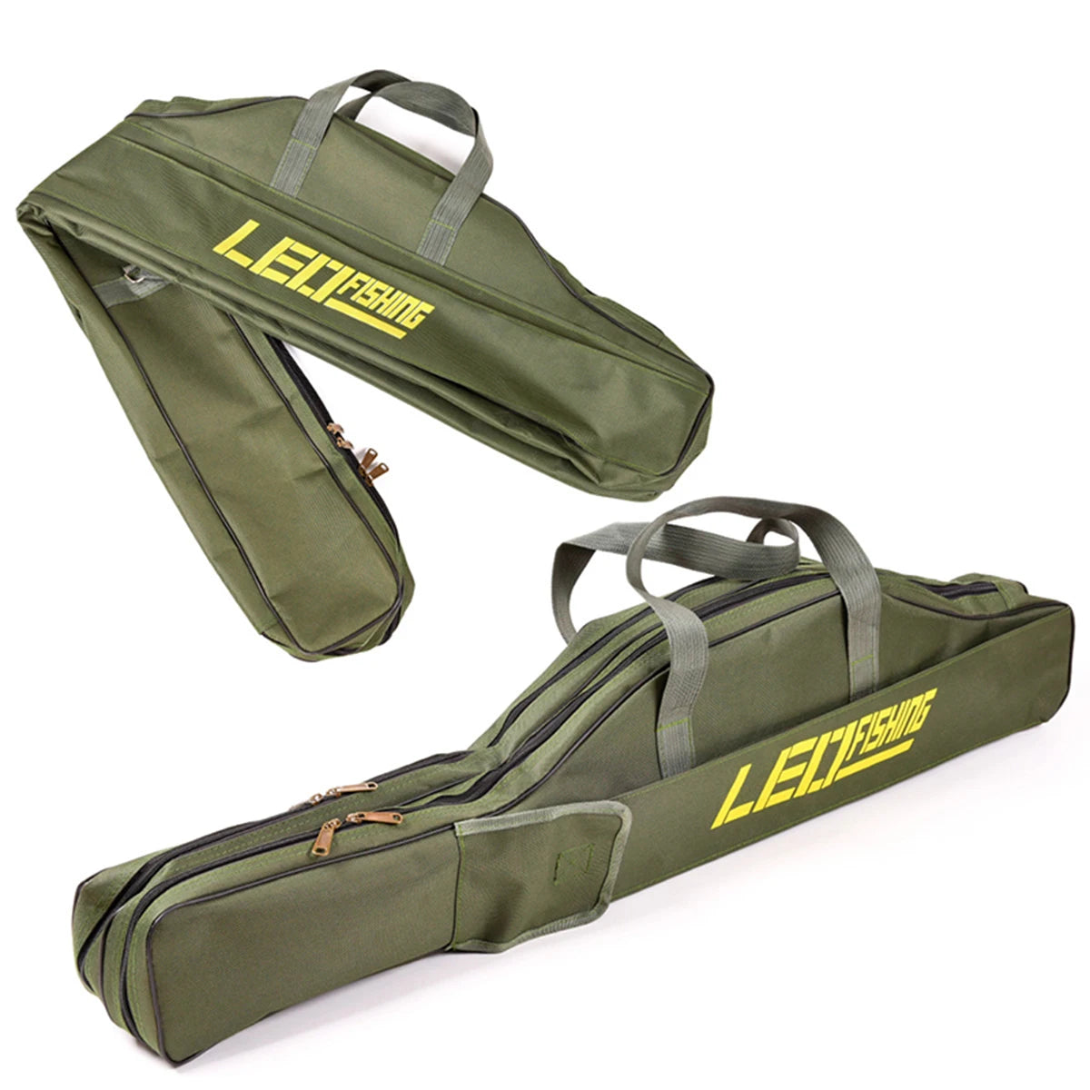 Fishing Rod Case 2 Layer Fishing Rod Bag Portable Folding Fishing Rod Carrying Bag