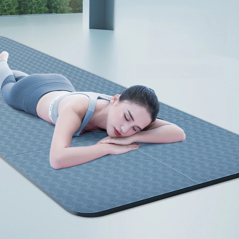 【ODA7】1PC Foldable Yoga Mat Eco Friendly Tpe Folding Travel Fitness Exercise Double Sided Non-Slip For Pilates & Floor Workouts