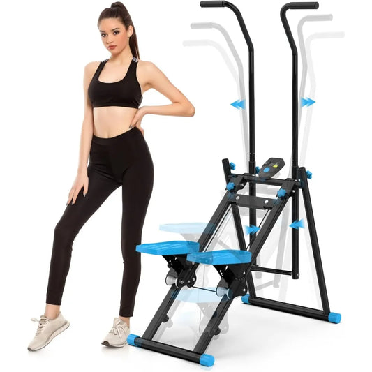 Compact Vertical Climber for Home Fitness: Foldable Stair Stepper for Total Body Cardio Workout