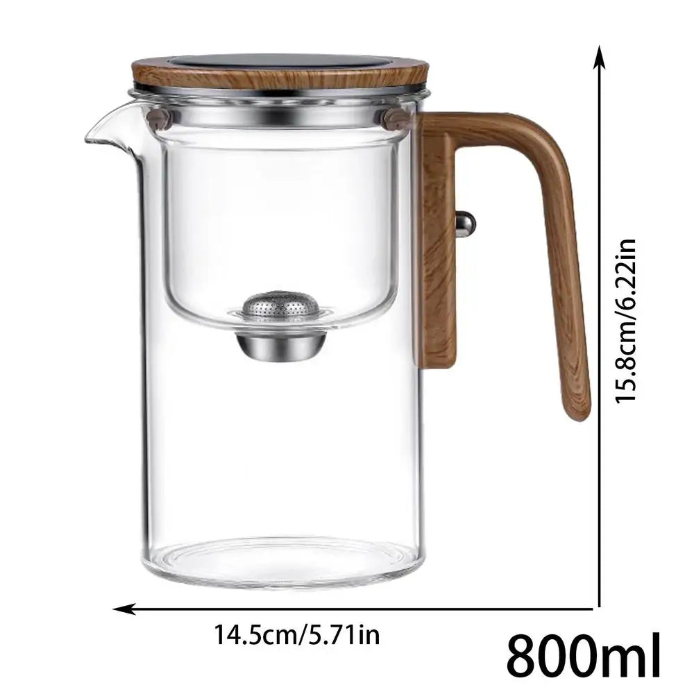 Heat Resistant Glass Teapot One-click filtering Tea Pot Tea Water Separation Filter Tea Maker Coffee Pot Home Teaware
