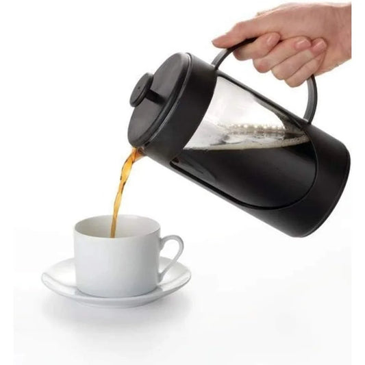 Unbreakable Plastic French Press 33.8oz BPA-Free Tritan Easy-Pour Spout Stainless Steel Infuser Removable Tank Coffee Maker