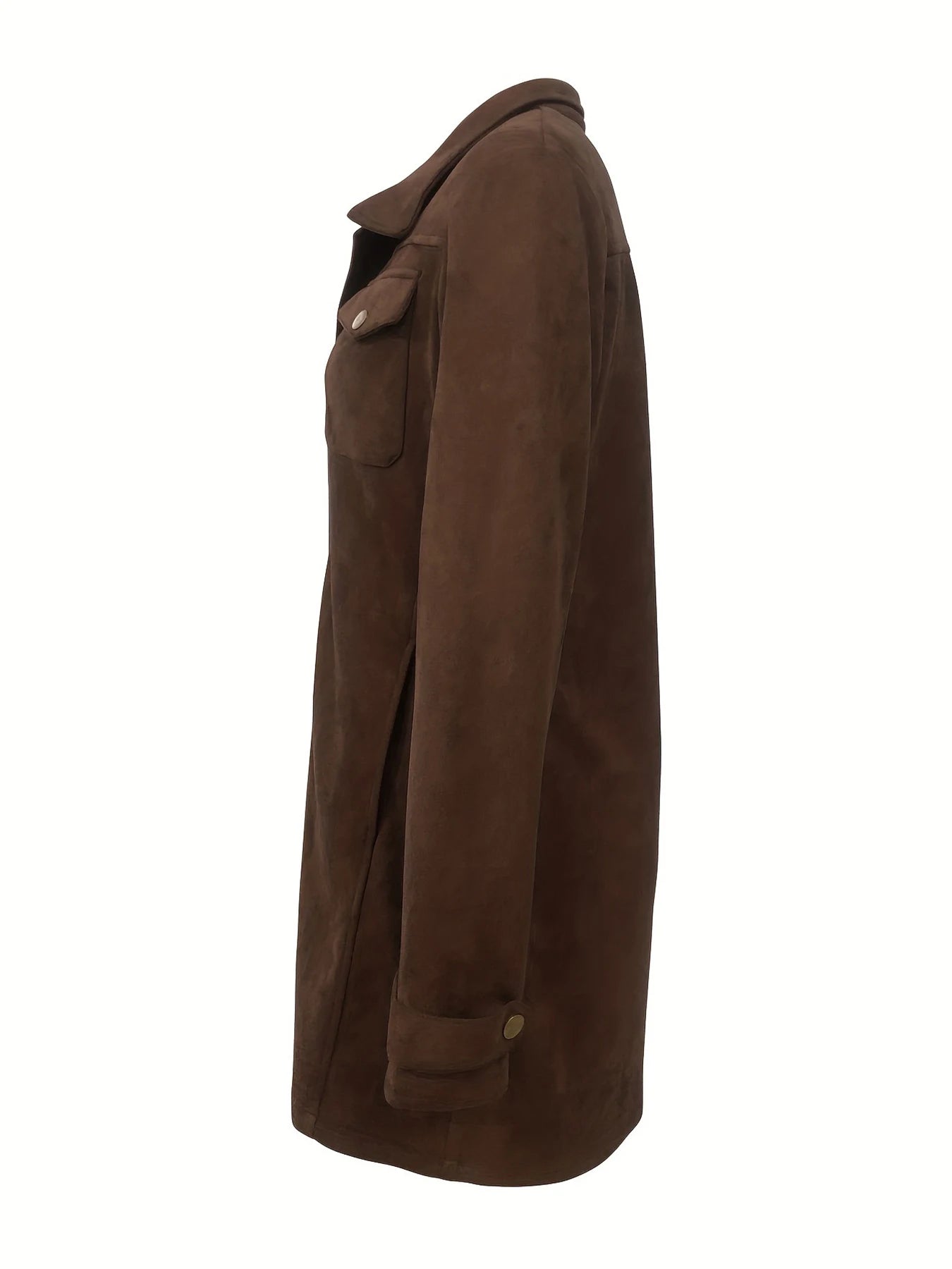 New Women's Vintage Suede Turtleneck Casual Jacket, a Versatile and Elegant Mid-Length Coat, Perfect for Autumn and Winter