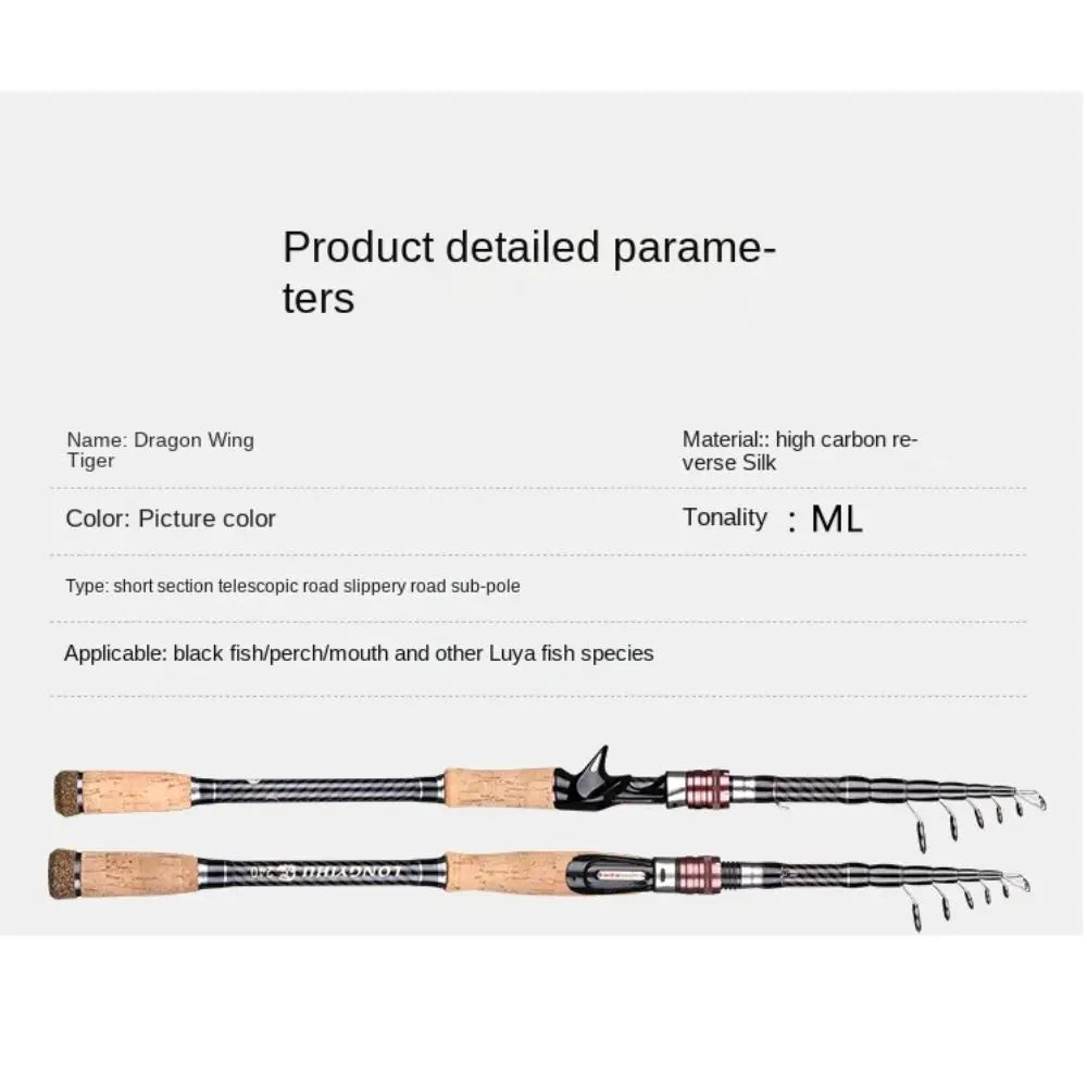 1.8m-3.6m Fishing Rod Full Kits Spincast Fishing Reel Telescopic Fishing Pole High Carbon Fishing Rod Fishing