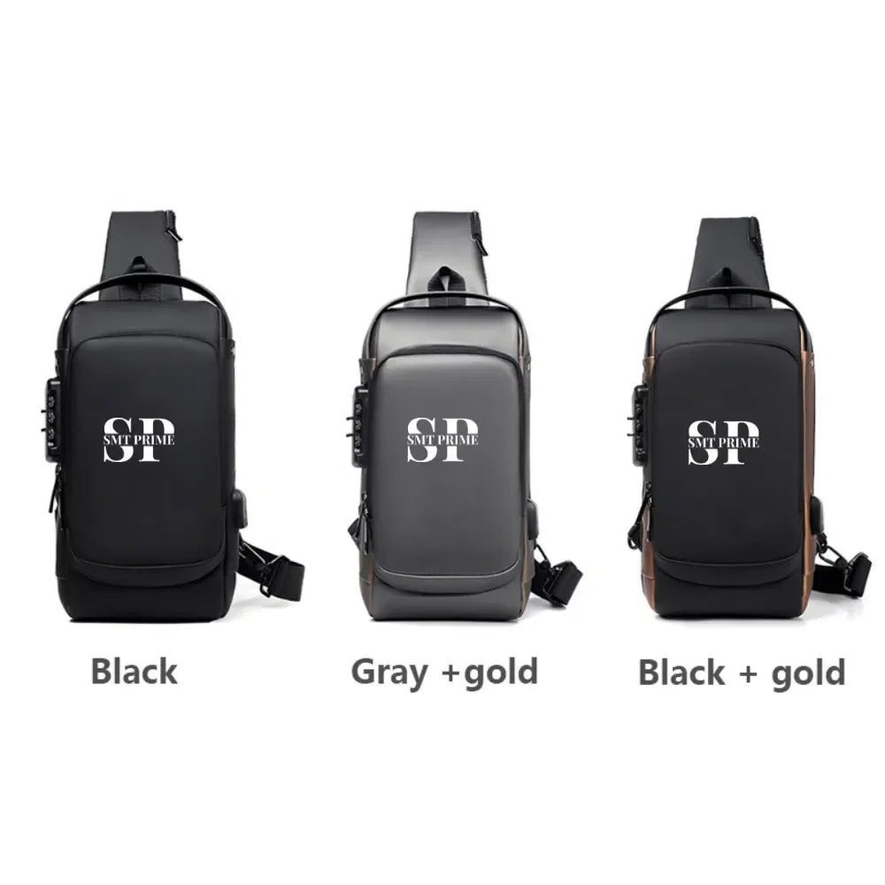 Sling Backpack Anti-theft Crossbody Chest Sling Bag Shoulder Black Daypack Fanny Pack for Women Men