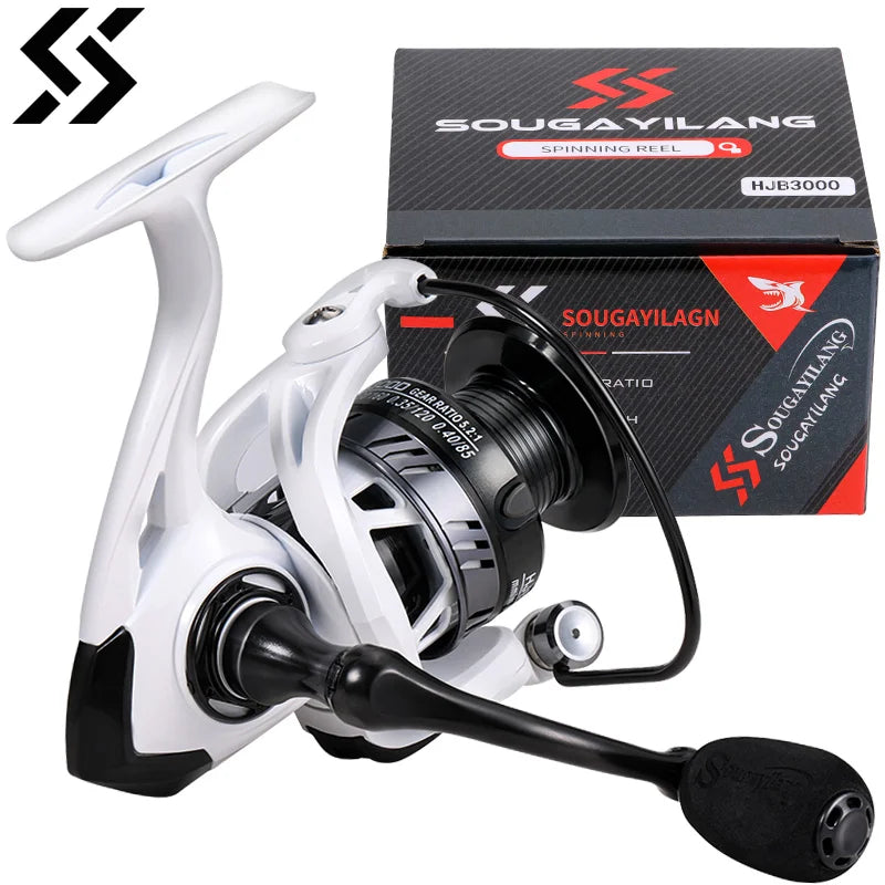 Sougayilang 2000 3000 Spinning Fishing Reels 5.2:1 High Speed Ratio Max Drag 8kg EVA Handle Fishing Reels with Mysterious Gifts
