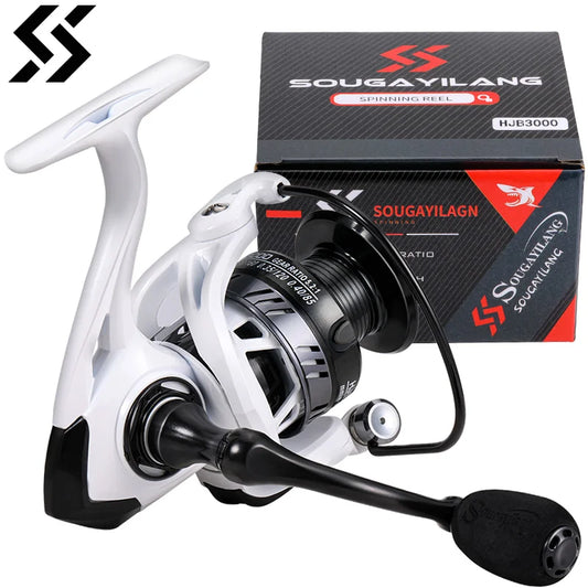 Sougayilang 2000 3000 Spinning Fishing Reels 5.2:1 High Speed Ratio Max Drag 8kg EVA Handle Fishing Reels with Mysterious Gifts