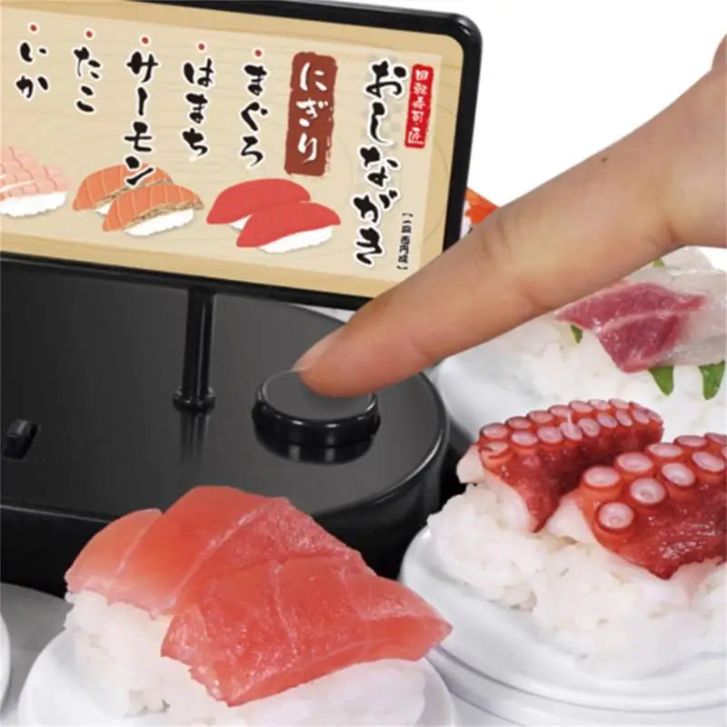 Rotate Sushi Machine 10 trays Automatic Rotating Dessert Cupcake Display Table Swing Tray Wedding Birthday Party Supplies Gift