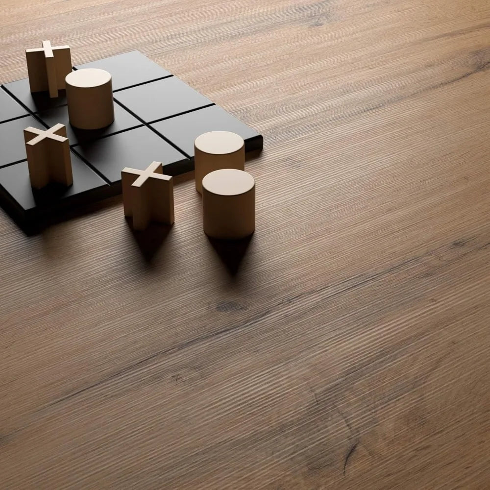 , Square extendable Dining Table, Eldorado, 35.4(70.9) x35.4 in, Rustic Oak, for 4-8 People, Expandable Dining Table for Kitchen