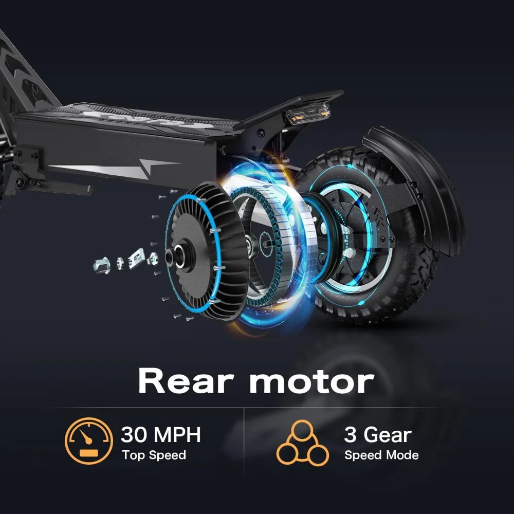 T10 Adult Foldable Electric Scooter – Powerful 900W Motor & Reliable UL2272 Certified with 11-Inch All-Terrain Tires