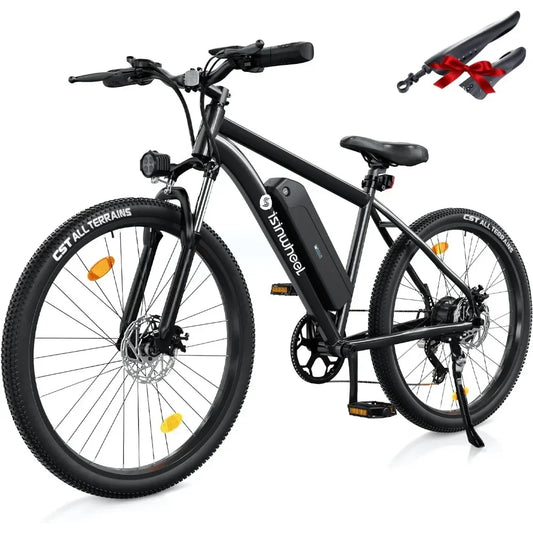 HOME-M10 Electric Bike Adult 500W, 26" Commuting Electric Mountain Bike 20MPH Max Range 55+ Miles, Removable Battery shed