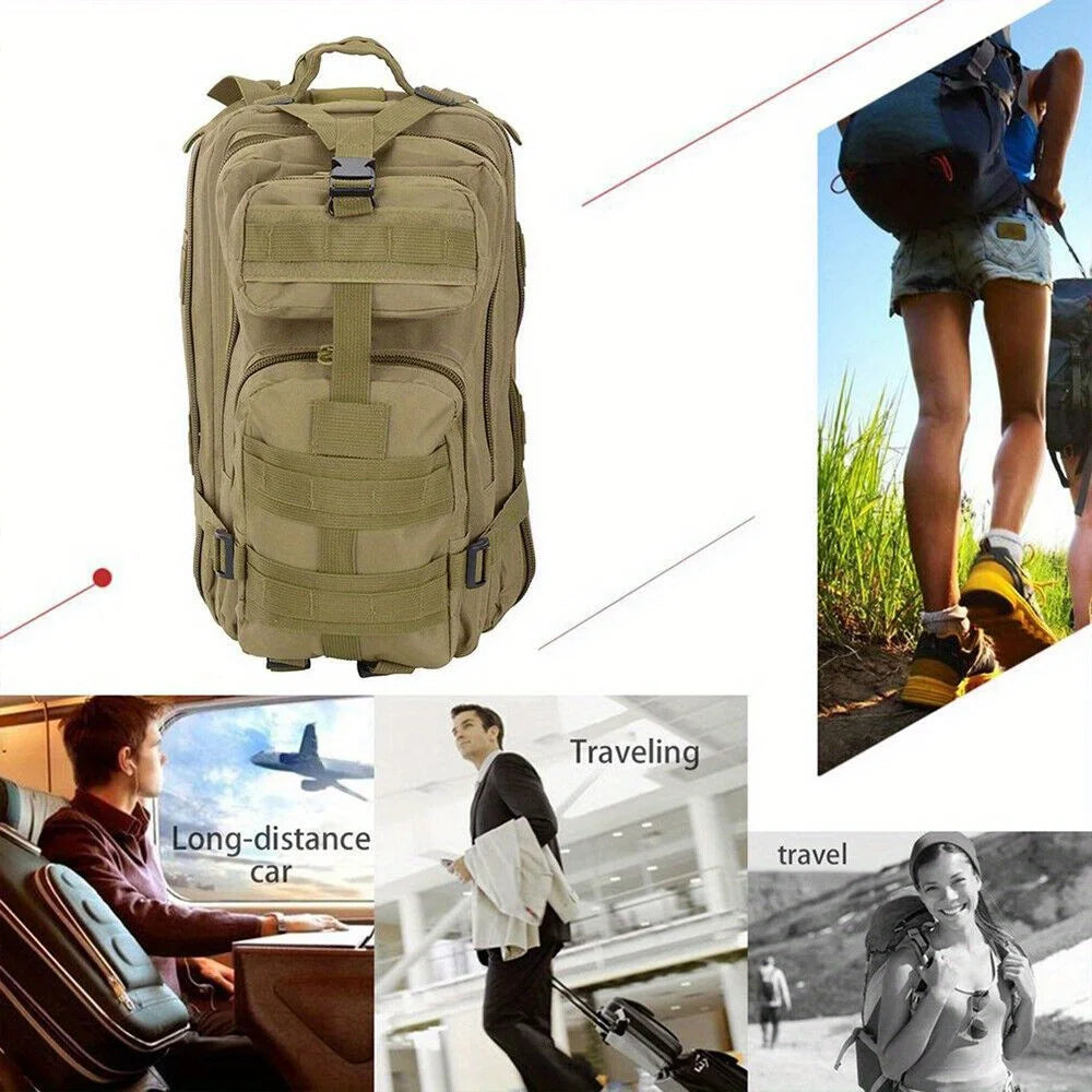 30L outdoor Molle backpack canvas backpack camping hiking bag