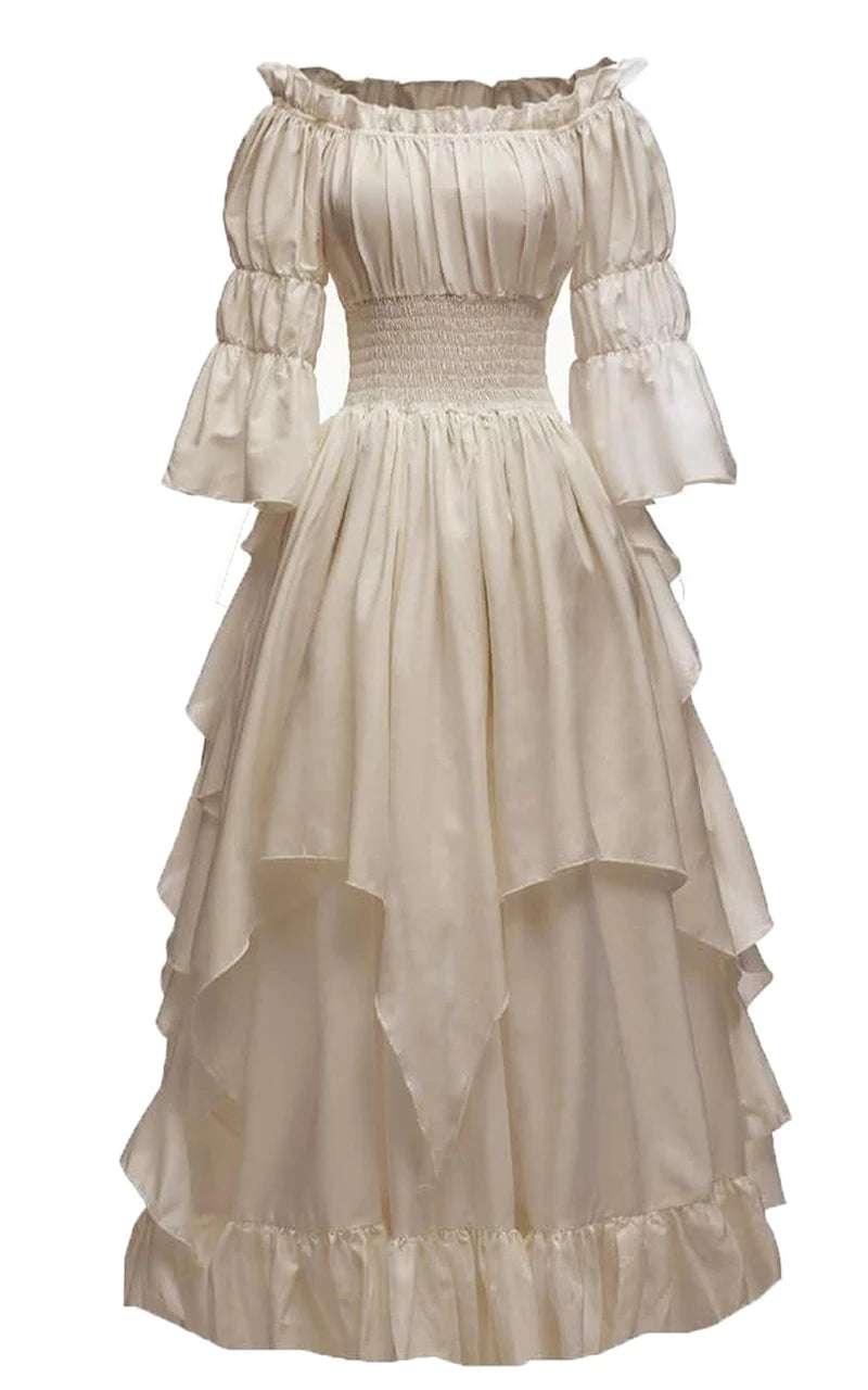 Women's Gothic Witch Dress Medieval Renaissance Costume Victorian Dress