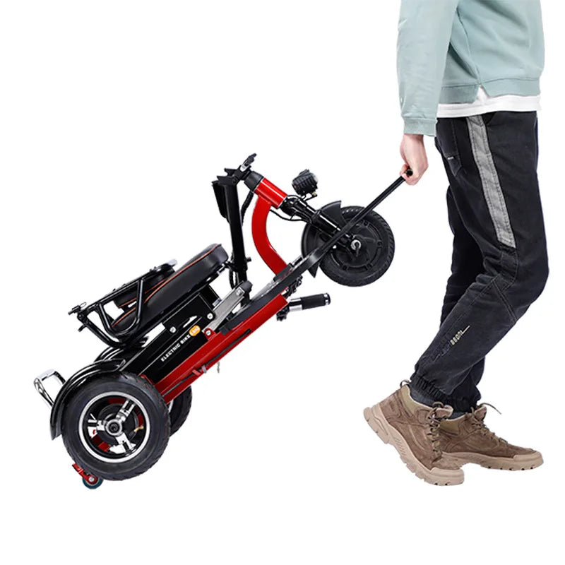 120kg Load Foldable 3 Wheel  Three Wheel Folding Electric Airport Mobility Tricycle Scooter for Elderly