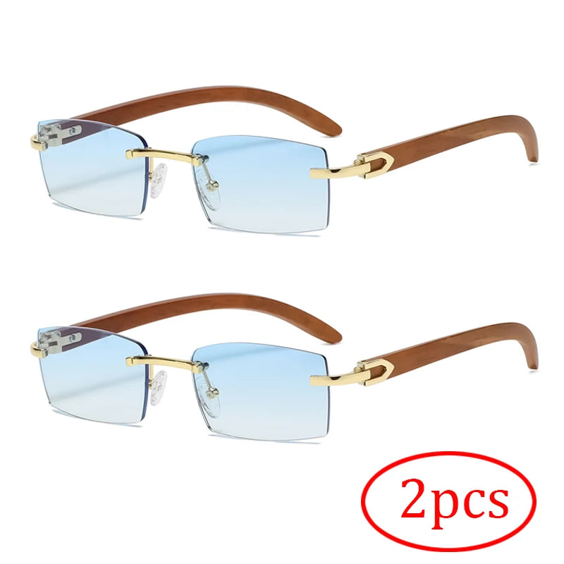 Fashionable New Frameless Sunglasses Trendy Casual Square Men And Women Beach Party Uv400 Sun Glasses