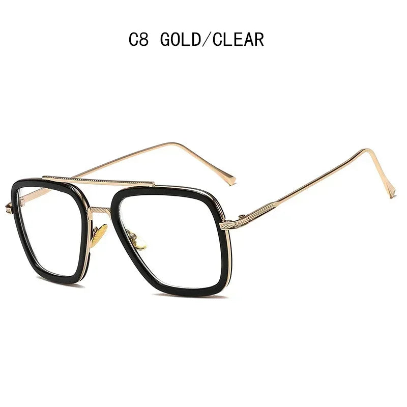 Luxury Square Sunglasses Men Women Brand Designer Retro Alloy Frame Big Sun Glasses Vintage Gradient Male Female Oculos Feminino