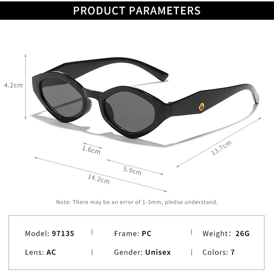 Vintage Cat Eye Sunglasses Women Men 2025 Brand Designer Fashion Goggle Sun Glasses Female Trends Shades Outside Eyewear UV400