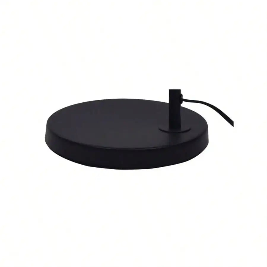 Black Metal Floor Lamp with Rope Shade Transitional Styling for Office and Dorms New