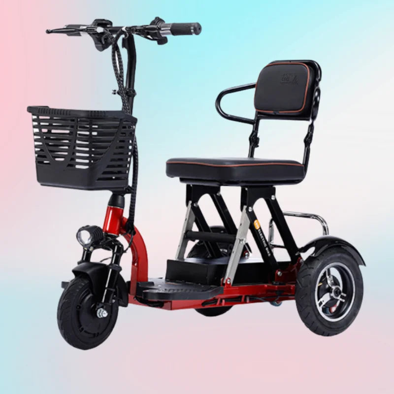 120kg Load Foldable 3 Wheel  Three Wheel Folding Electric Airport Mobility Tricycle Scooter for Elderly