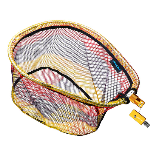 SANLIKE Color fishing net and 1/2 inch 12 mm aluminum alloy adapter foldable frame nylon dip net landing net fishing accessories