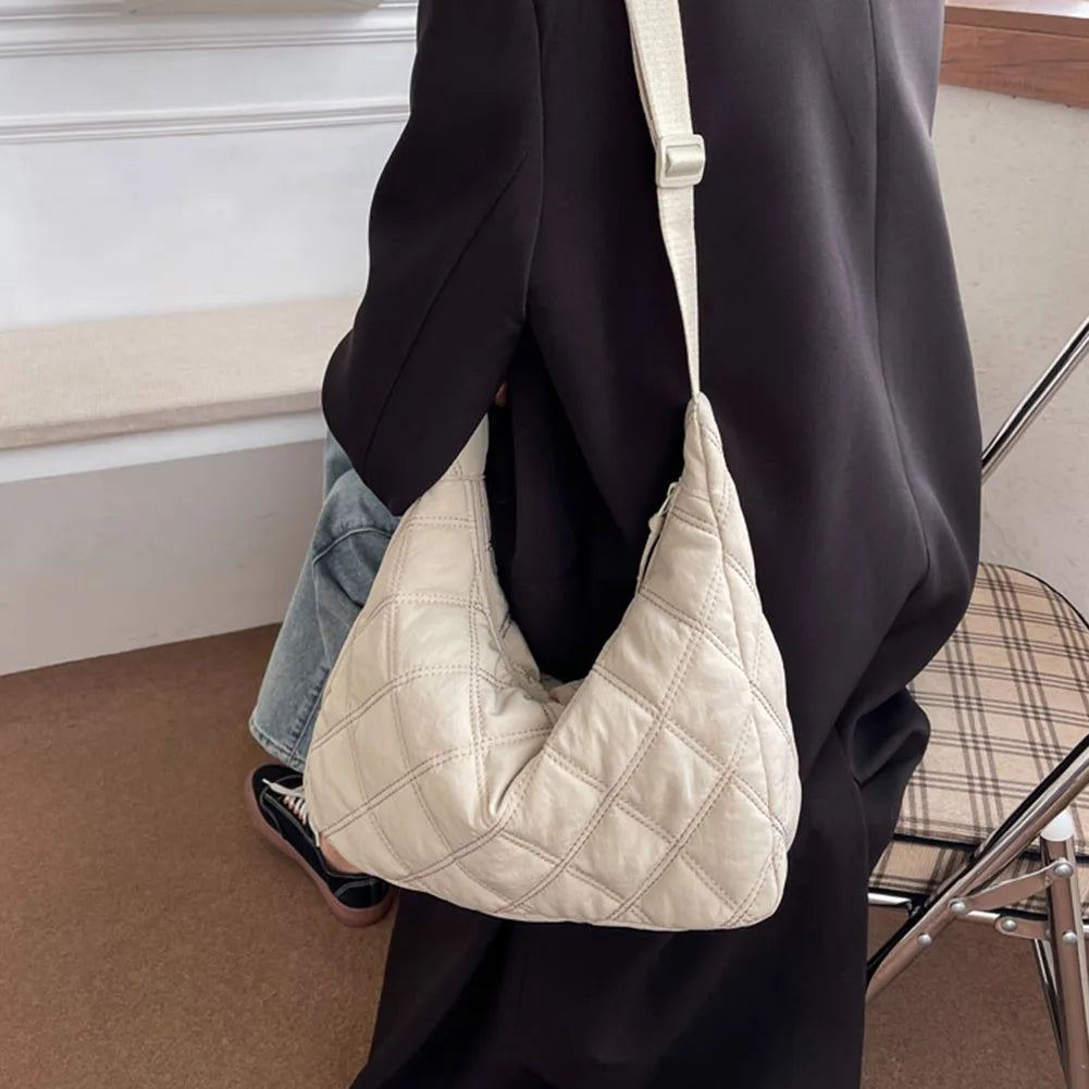 Fashion Padded Nylon Women Shoulder Bag Space Pad Down Cotton Shopper Crossbody Bag Lady Female Winter Quilted Hobo Handbags
