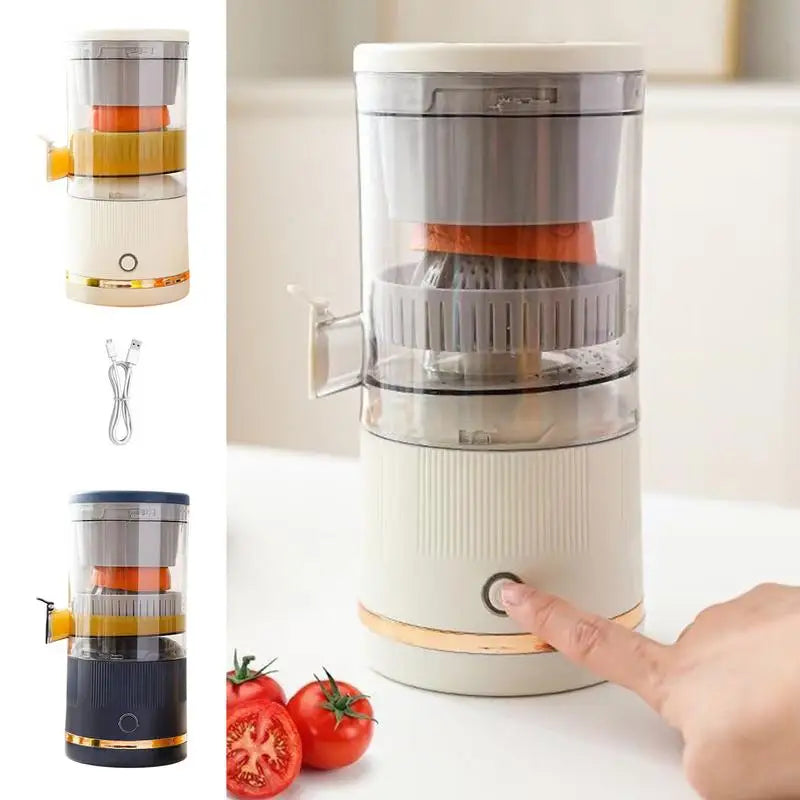 Electric Fruit Juicer Portable Single Auger Juicer Automatic Separation USB Charge Orange Fruit Automatic Separation Juicer