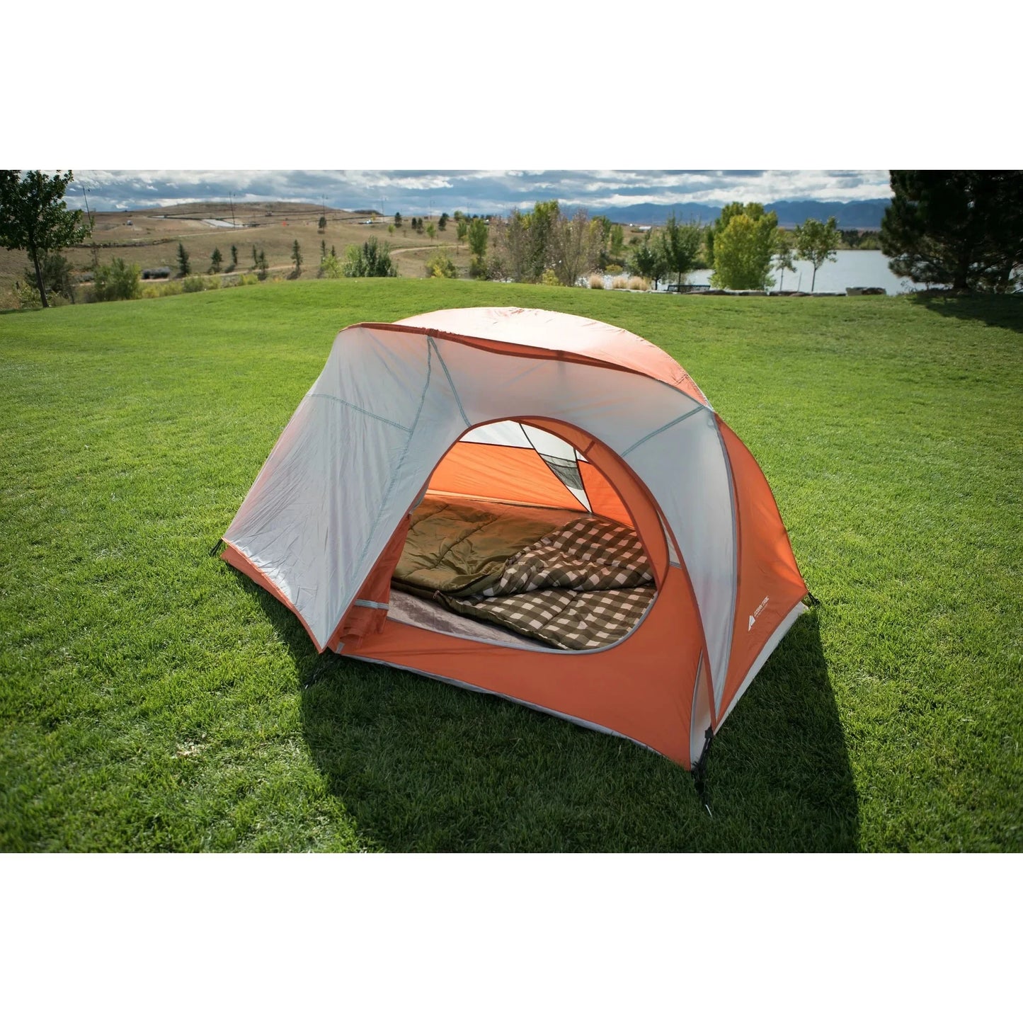 Oversized 1-Person Hiker Tent with Large Door, 7x5 Foot Floor Area and 3.96 lbs Weight, Lightweight for Backpacking Camping