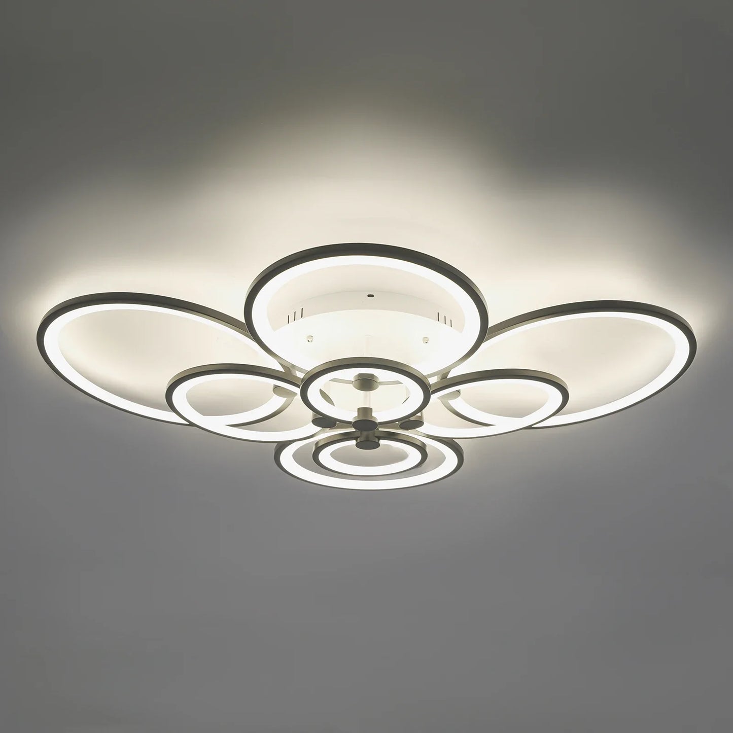 Modern Ceiling Light 8Heads Dimmable Chandelier LED Pendant Lamp Fixture +Remote