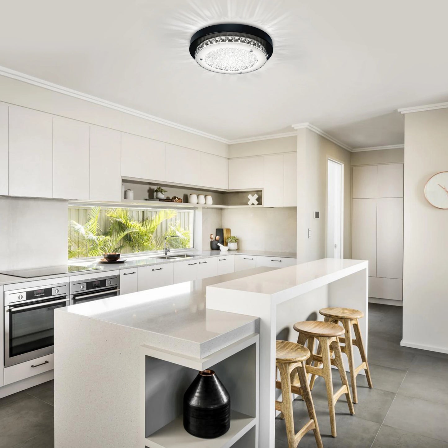 Crystal Flush Mount Ceiling Light Glittery K9 crystal ceiling light fixture Modern LED Crystal Ceiling Light